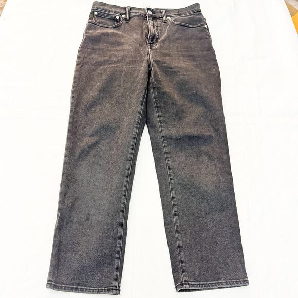 Madewell Classic Straight Jean Charcoal Black Denim Jeans Size 29 - Picture 2 of 9